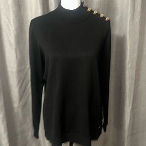 BRAND: Calvin Klein
DESCRIPTION: Mock neck with silver logo